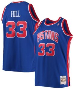 Grant Hill Detroit Pistons 1995/96 Big & Tall Hardwood Classics Swingman Jersey - Blue
