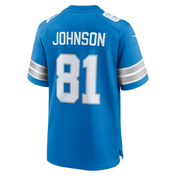 Calvin Johnson Detroit Lions Nike Team Retired Game Jersey - Blue - Image 3