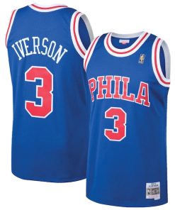 Allen Iverson Philadelphia 76ers 1996/97 Hardwood Classics Throwback Swingman Jersey - Royal