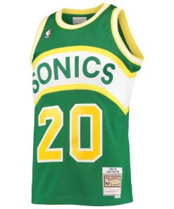 Alternative view of Gary Payton Seattle SuperSonics  Hardwood Classics Swingman Jersey - Green