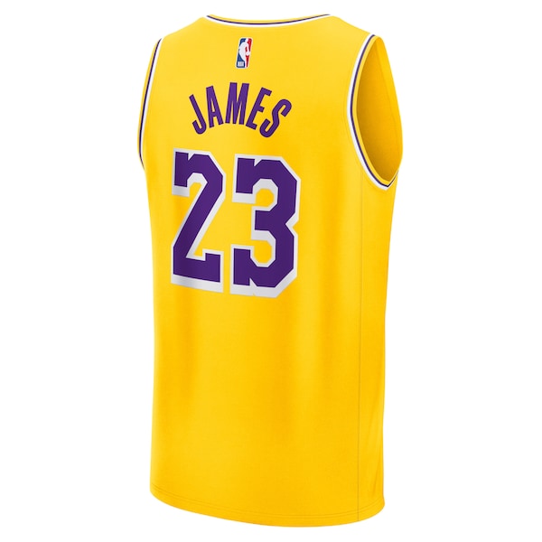 LeBron James Los Angeles Lakers Youth Fast Break Replica Player Jersey - Icon Edition - Gold - Image 3