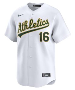Alternative view of Nick Kurtz Athletics Nike Home Limited Player Jersey - White