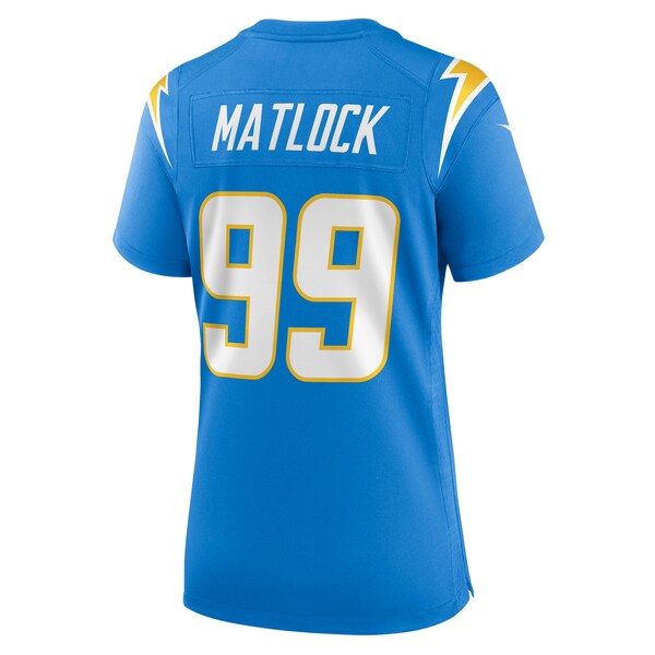 Scott Matlock Los Angeles Chargers Nike Women's Team Game Jersey - Powder Blue - Image 3