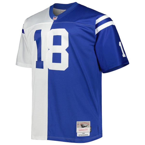 Peyton Manning Indianapolis Colts Big & Tall Split Legacy Retired Player Replica Jersey - White/Royal - Image 2