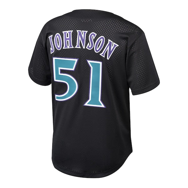 Randy Johnson Arizona Diamondbacks Youth Cooperstown Collection Mesh Batting Practice Jersey - Black - Image 3