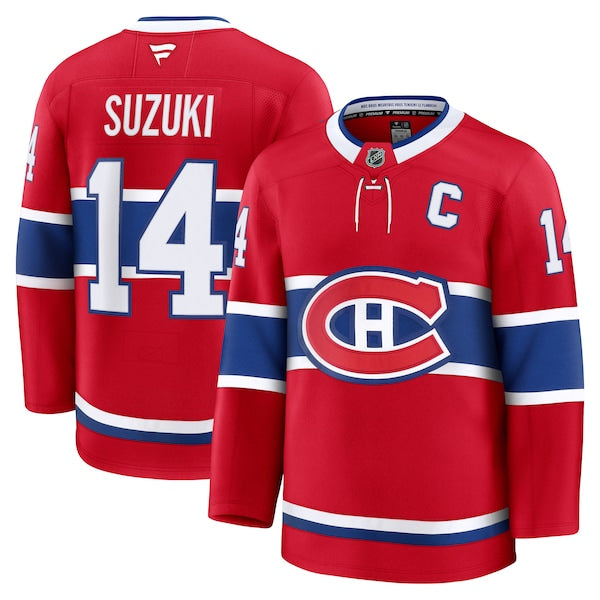 Nick Suzuki Montreal Canadiens Home Premium Jersey - Red