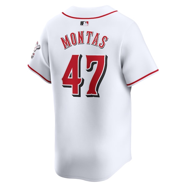 Frankie Montas Cincinnati Reds Nike Home Limited Player Jersey - White - Image 3