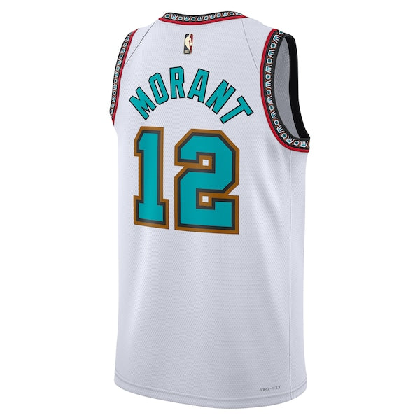Ja Morant Memphis Grizzlies Nike Unisex 2024/25 Swingman Jersey - White - Classic Edition - Image 3