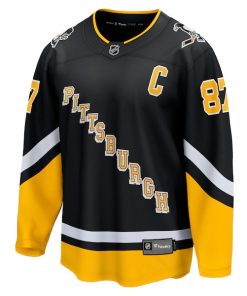 Alternative view of Sidney Crosby Pittsburgh Penguins  2021/22 Alternate Premier Breakaway Player Jersey - Black