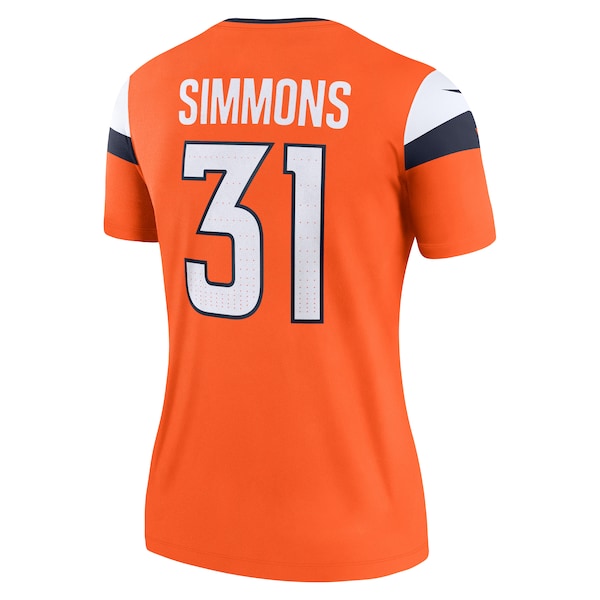 Justin Simmons Denver Broncos Nike Women's Legend Jersey - Orange - Image 4