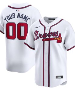 Atlanta Braves Nike Youth Home Limited Custom Jersey - White
