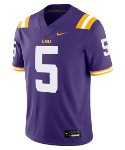 Alternative view of Men's Nike Jayden Daniels Purple LSU Tigers Player Game Jersey
