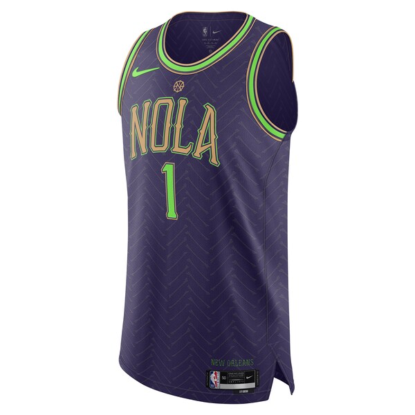 Zion Williamson New Orleans Pelicans Nike 2024/25 Authentic Player Jersey - City Edition - Purple - Image 2
