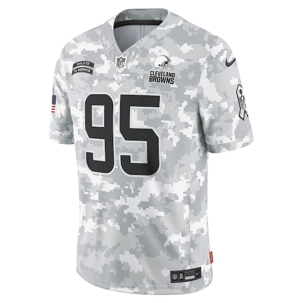 Myles Garrett Cleveland Browns Nike 2024 Salute to Service Limited Jersey - Arctic Camo - Image 2