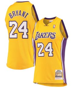 Men's Los Angeles Lakers Kobe Bryant Gold Hardwood Classics 2008-09 Authentic Jersey