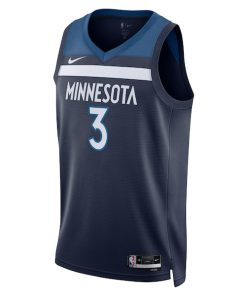 Alternative view of Jaden McDaniels Minnesota Timberwolves Nike Unisex Swingman Jersey - Icon Edition - Navy