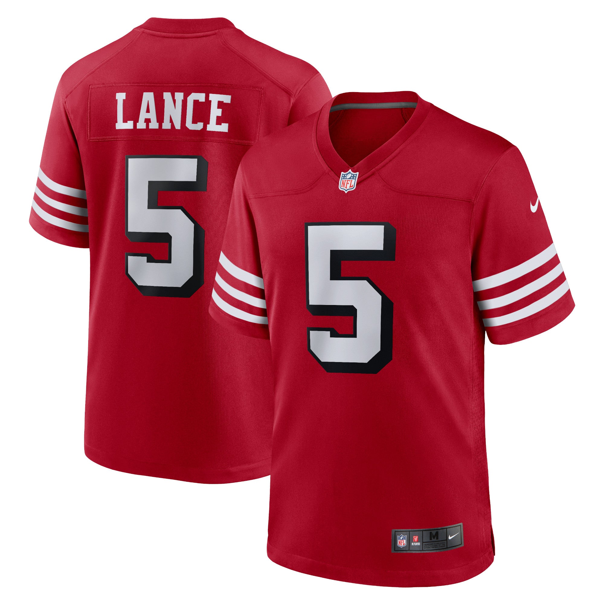 Trey Lance San Francisco 49ers Nike Game Jersey - Scarlet/Red - Image 5