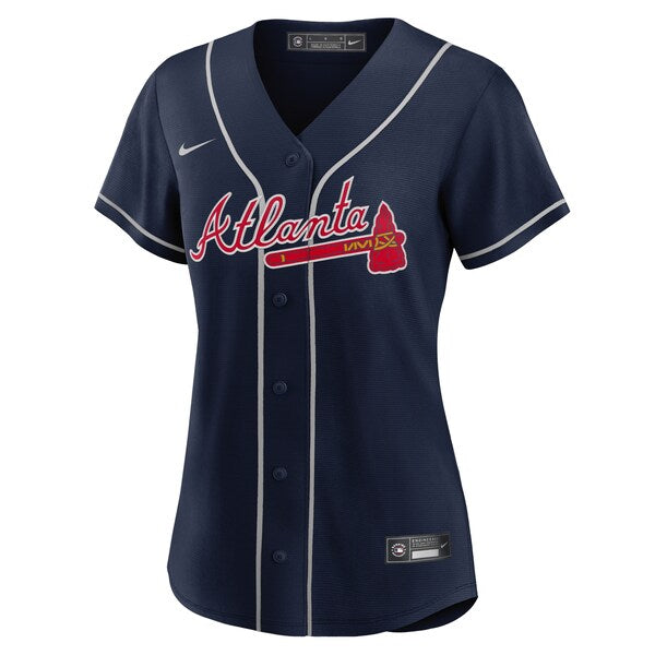 Atlanta Braves Nike Women's Alternate Replica Team Jersey - Navy - Image 2
