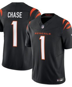 Alternative view of Ja'Marr Chase Cincinnati Bengals Nike Vapor F.U.S.E. Limited Jersey - Black/White