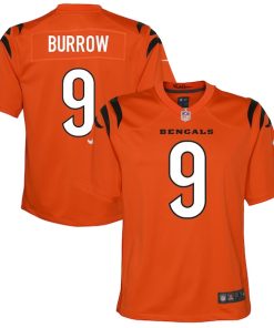 Joe Burrow Cincinnati Bengals Nike Youth Game Jersey - Orange
