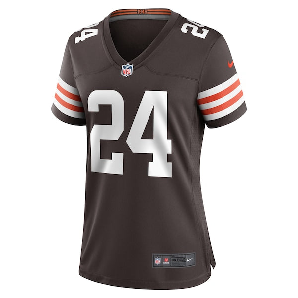 Nick Chubb Cleveland Browns Nike Women's Team Game Jersey - Brown/White - Image 3