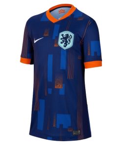 Alternative view of Netherlands National Team Nike Youth 2024 Away Replica Jersey - Blue