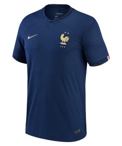 Alternative view of Custom France National Team Nike 2022/23 Home Authentic Blank Jersey - Navy