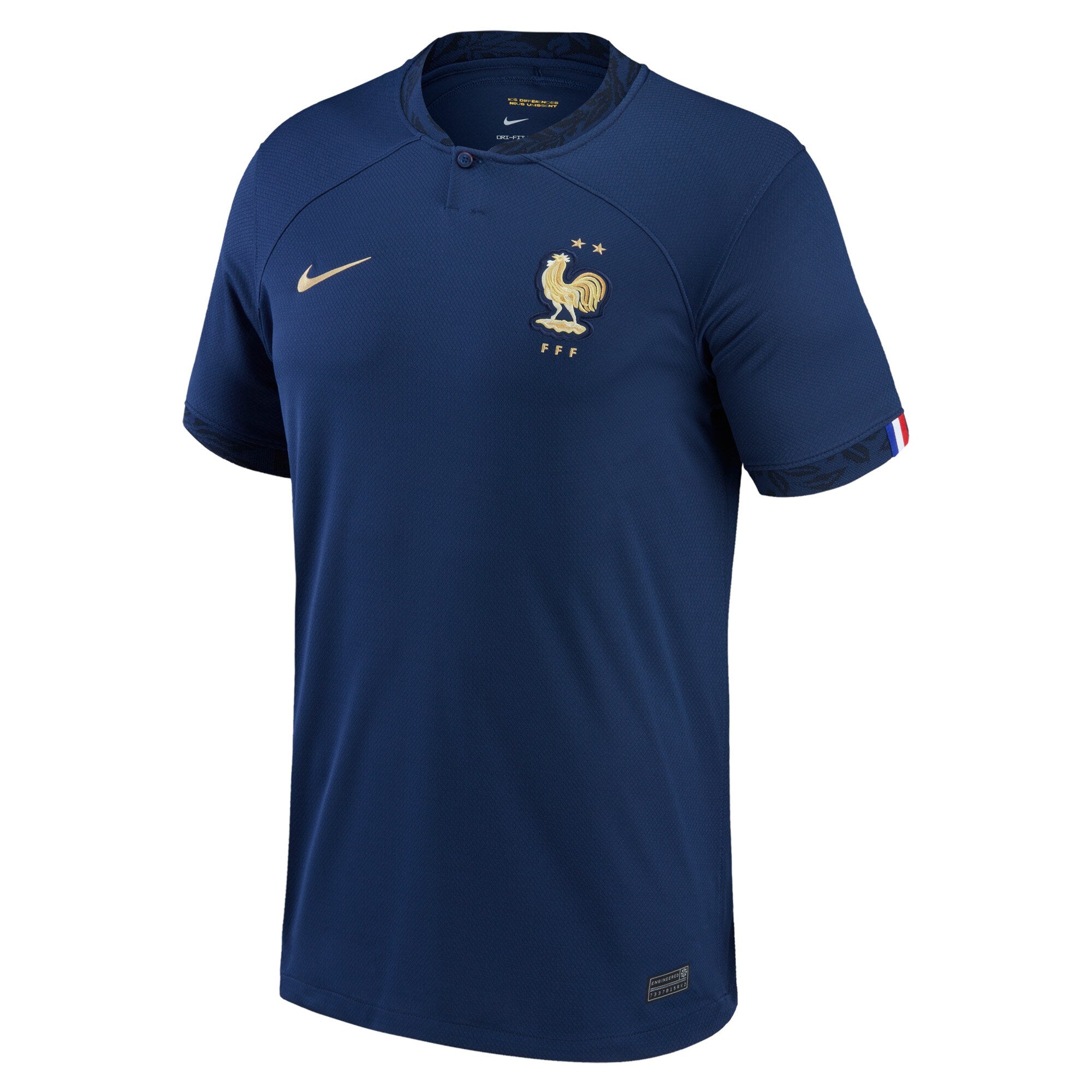 France National Team Nike 2022/23 Home Authentic Blank Jersey - Navy - Image 2