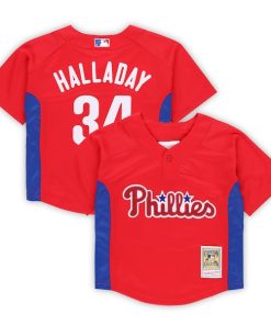 Roy Halladay Philadelphia Phillies  Toddler Cooperstown Collection?Mesh Batting Practice Jersey - Red