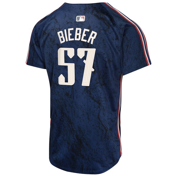 Shane Bieber Cleveland Guardians Nike Youth 2024 City Connect Limited Jersey - Navy - Image 3