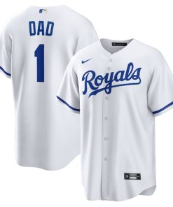 Kansas City Royals Nike #1 Dad Home Replica Jersey - White