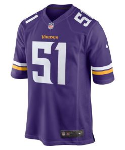 Alternative view of Benton Whitley Minnesota Vikings Nike Home Game Player Jersey - Purple