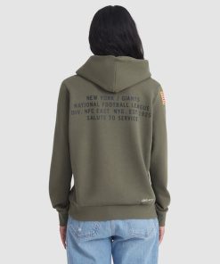 Alternative view of New York Giants Nike Women's 2025 Salute to Service Sideline Standard Issue Dri-FIT Hoodie - Olive