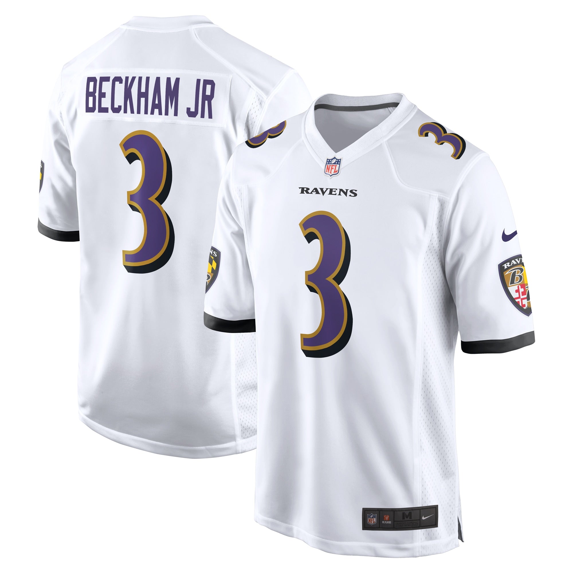 Odell Beckham Jr. Baltimore Ravens Nike Alternate Game Jersey - Black/White - Image 6