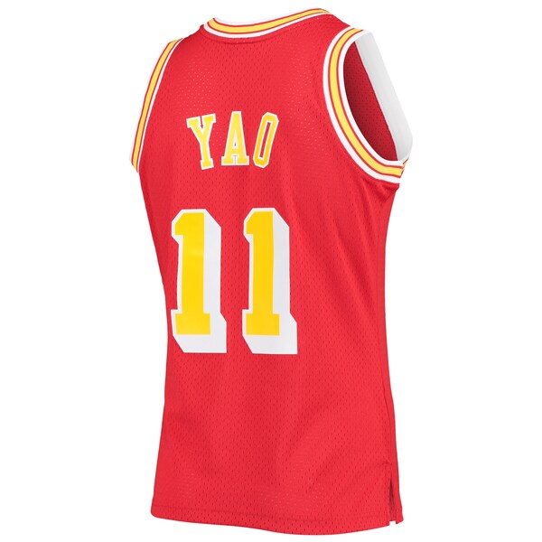 Yao Ming Houston Rockets 2004/05 Hardwood Classics Swingman Jersey - Red - Image 3