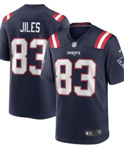 John Jiles New England Patriots Nike Team Game Jersey -  Navy