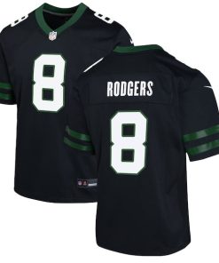 Alternative view of Aaron Rodgers New York Jets Nike Youth Alternate Game Jersey - Legacy Black/Green/White