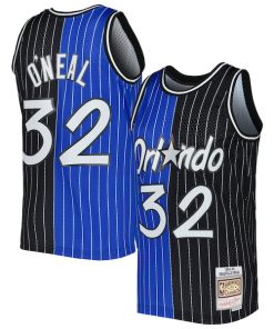 Shaquille O'Neal Orlando Magic Hardwood Classics 1994/95 Split Swingman Jersey - Blue/Black