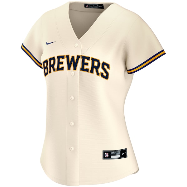 Milwaukee Brewers Nike Women's Home Replica Custom Jersey - Cream - Image 2