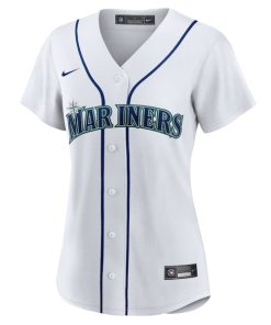 Alternative view of Julio Rodriguez Seattle Mariners Nike Women's Home Replica Player Jersey - White