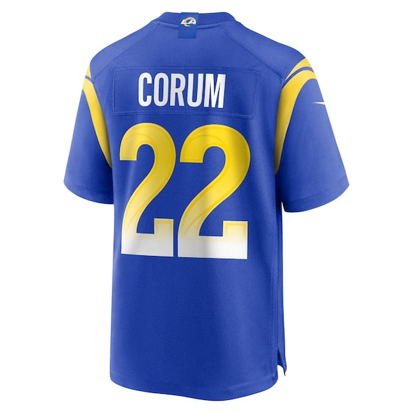 Blake Corum Los Angeles Rams Nike 2024 NFL Draft Game Player Jersey - Royal - Image 3
