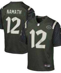 Joe Namath New York Jets Nike Youth 2025 Rivalries Collection Retired Player Game Jersey - Gotham Green