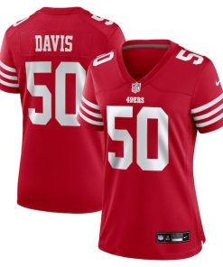 Khalil Davis San Francisco 49ers Nike Women's Team Game Jersey -  Scarlet