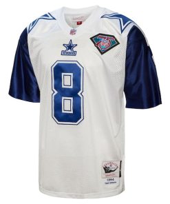 Alternative view of Troy Aikman Dallas Cowboys 1994  Authentic Throwback Retired Player Jersey - White