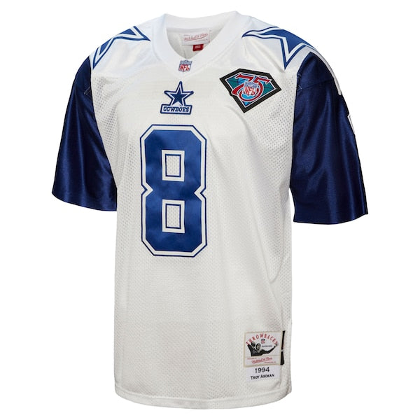 Troy Aikman Dallas Cowboys 1994 Authentic Throwback Retired Player Jersey - White - Image 2