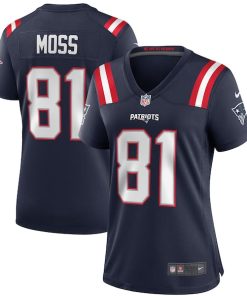 Randy Moss New England Patriots Nike Women's Game Retired Player Jersey - Navy