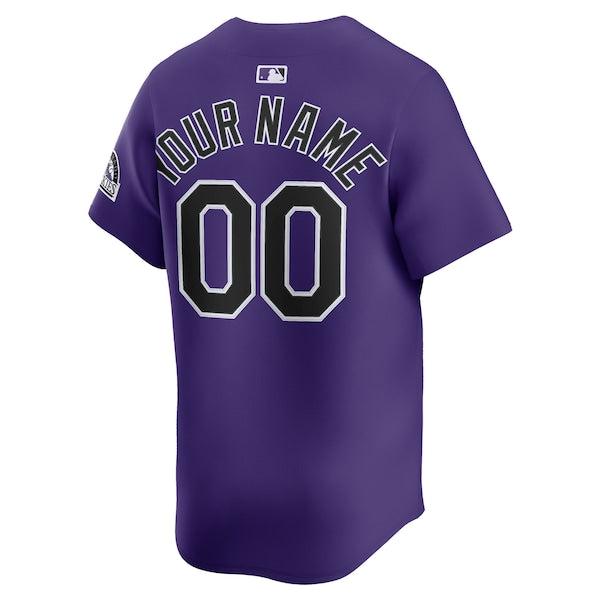 Colorado Rockies Nike Alternate Limited Custom Jersey - Purple - Image 3