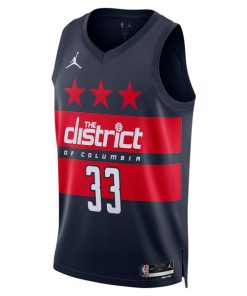 Alternative view of Kyle Kuzma Washington Wizards Jordan Brand Unisex 2024/25 Swingman Jersey - Statement Edition - Navy
