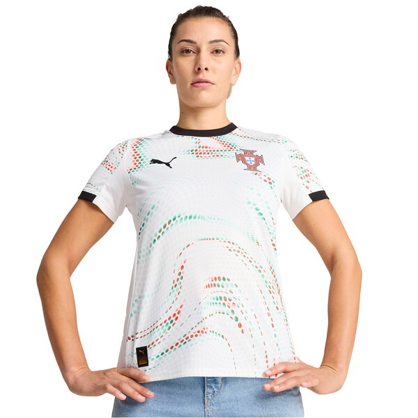 Portugal National Team Puma Women's 2025 Away Replica Jersey - White/Red - Image 5