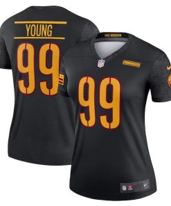 Chase Young Washington Commanders Nike Women's Alternate Legend Jersey - Black/Burgundy